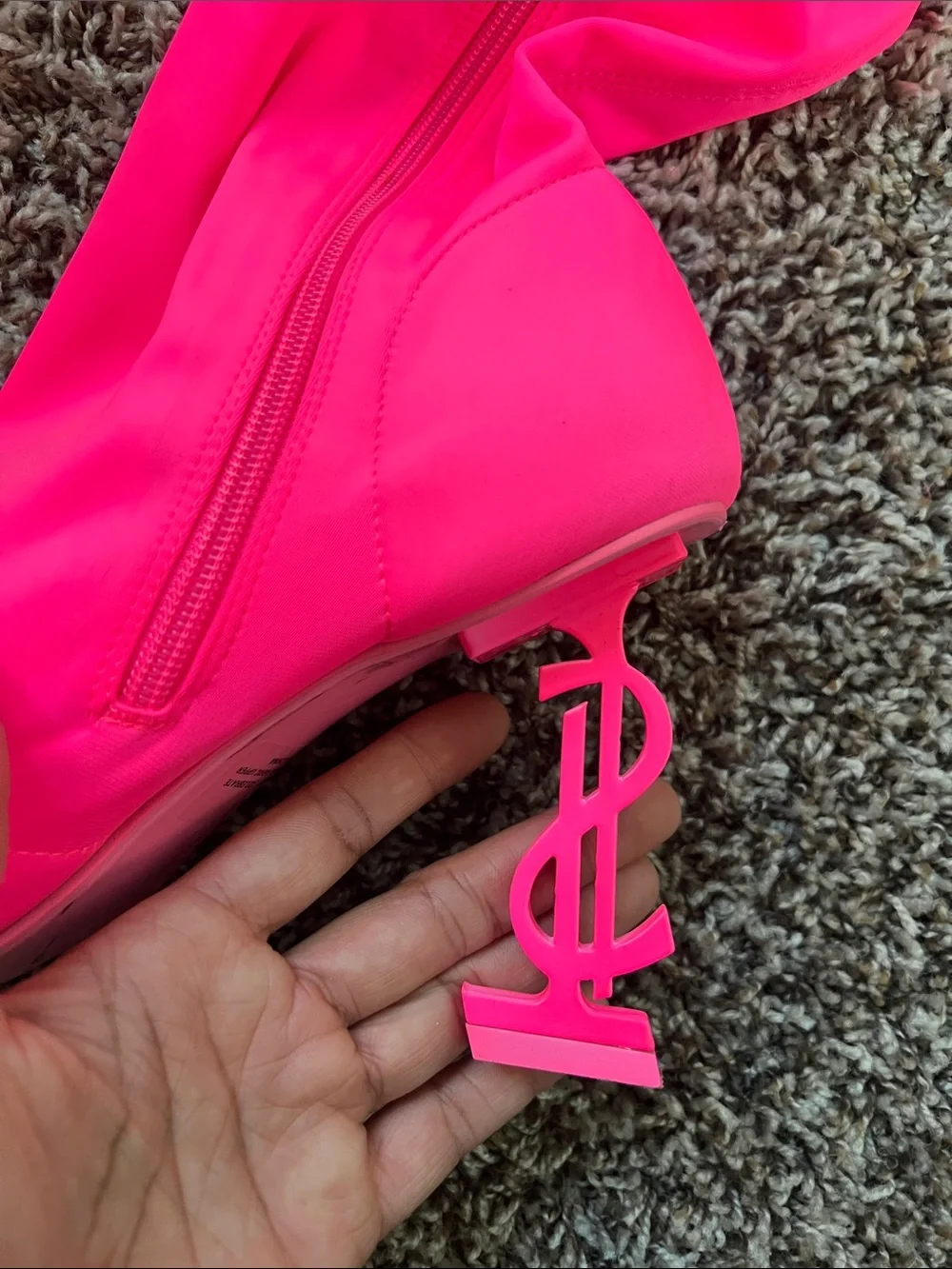 Cape Robin Hot Pink Over-the-Knee Peep-Toe Boots